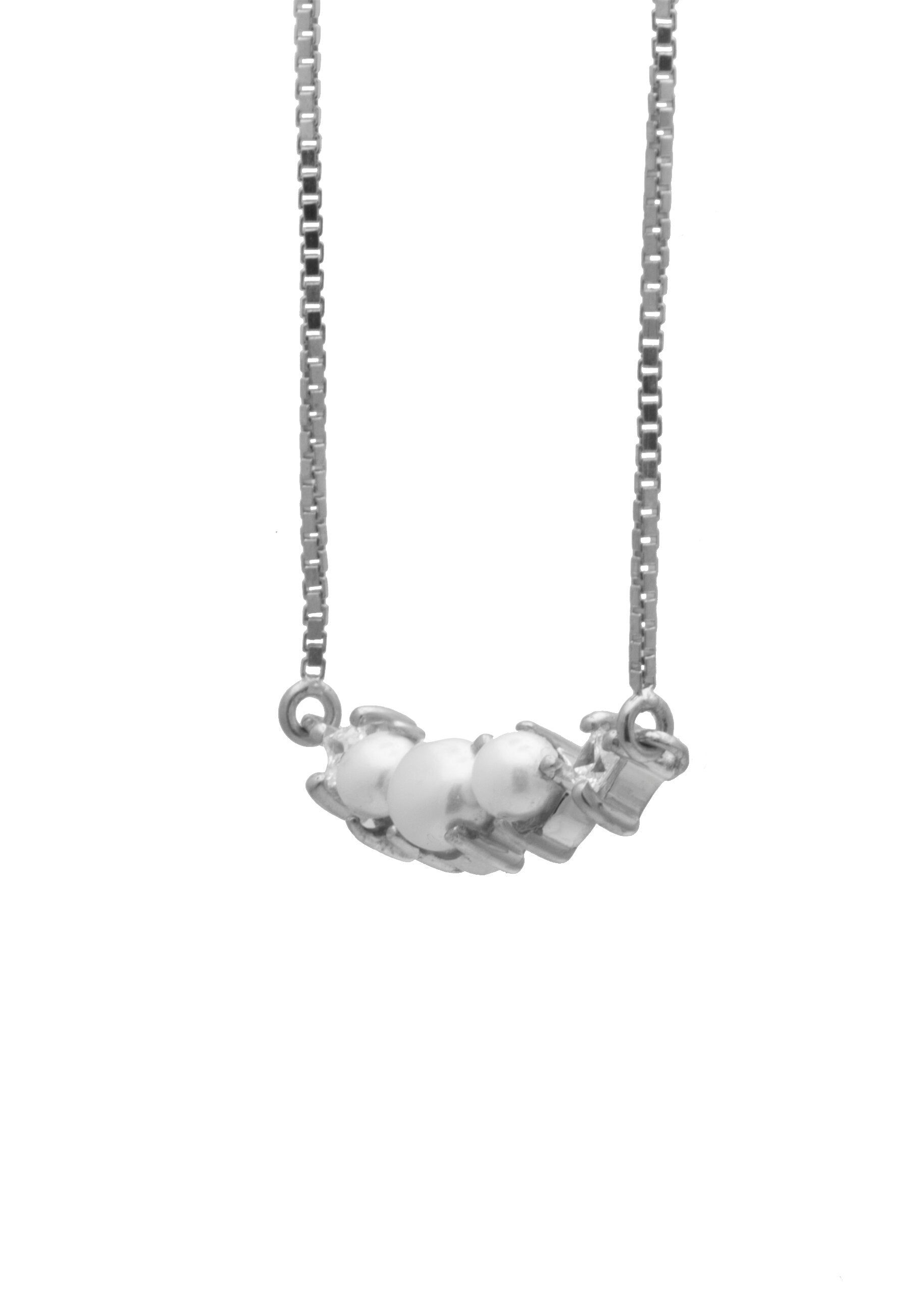 SAMPLE Valli Necklace Pearl Rhodium sold by Sarah Mulder Jewelry product image thumbnail 3