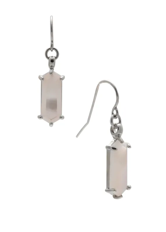 BF Lang Earrings Pearl Rhodium made by Sarah Mulder Jewelry