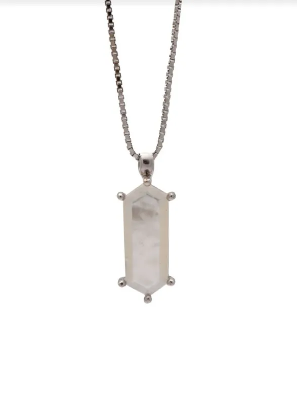 BF Lang Necklace Rhodium made by Sarah Mulder Jewelry