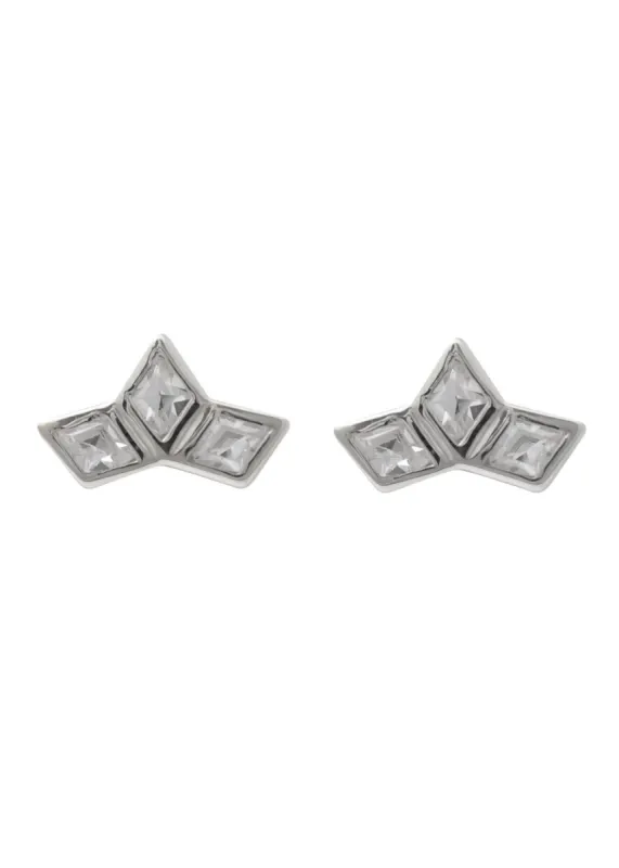 BF Bae Studs Rhodium made by Sarah Mulder Jewelry