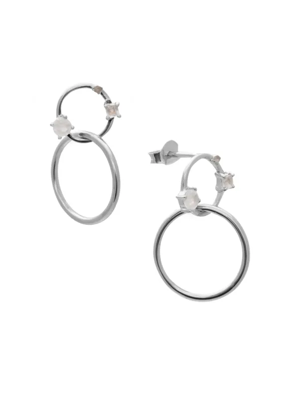 BF Miley Hoops Small Rhodium sold by Sarah Mulder Jewelry