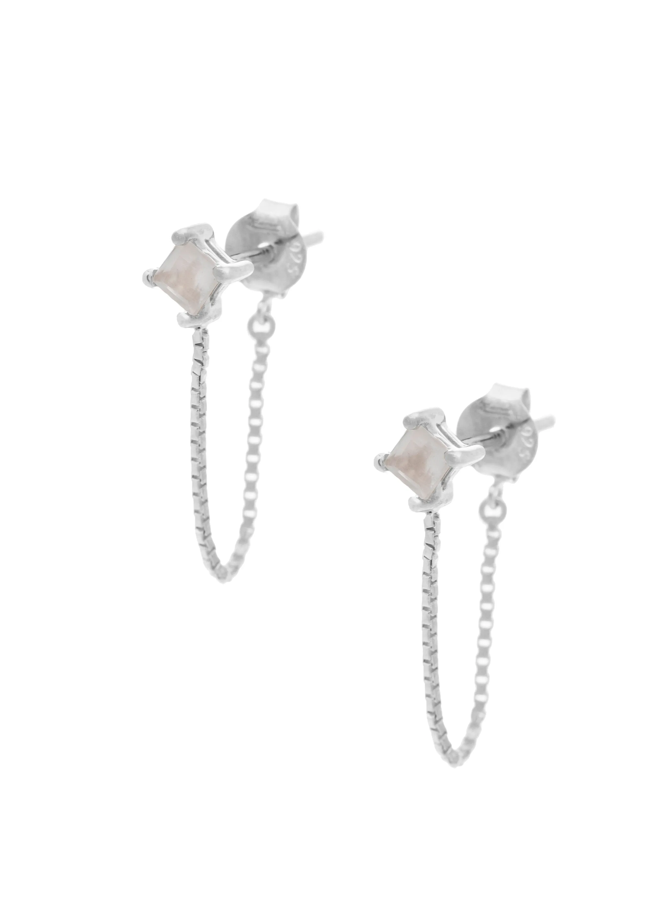 SAMPLE 1/2" Alex Studs Rose Quartz sold by Sarah Mulder Jewelry