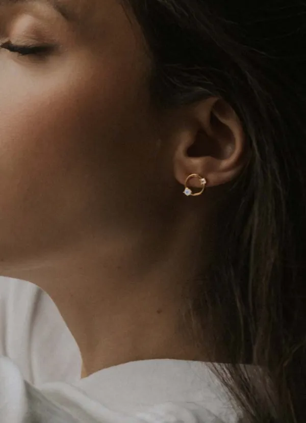 SAMPLE Miley Studs Gold sold by Sarah Mulder Jewelry product image thumbnail 4