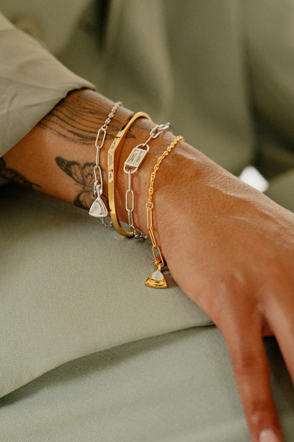 SAMPLE Trillion Bracelet Rhodium sold by Sarah Mulder Jewelry product image thumbnail 2