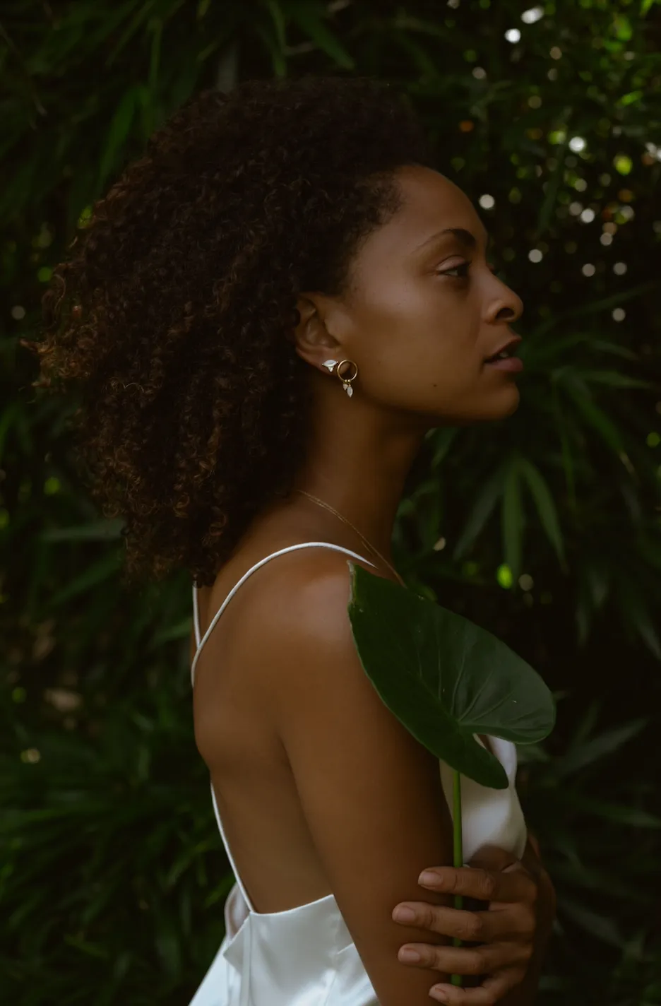 SAMPLE Leah Studs Rhodium sold by Sarah Mulder Jewelry product image thumbnail 3