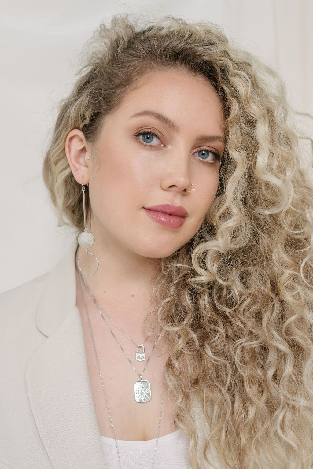 Cosmos Earrings Rhodium sold by Sarah Mulder Jewelry