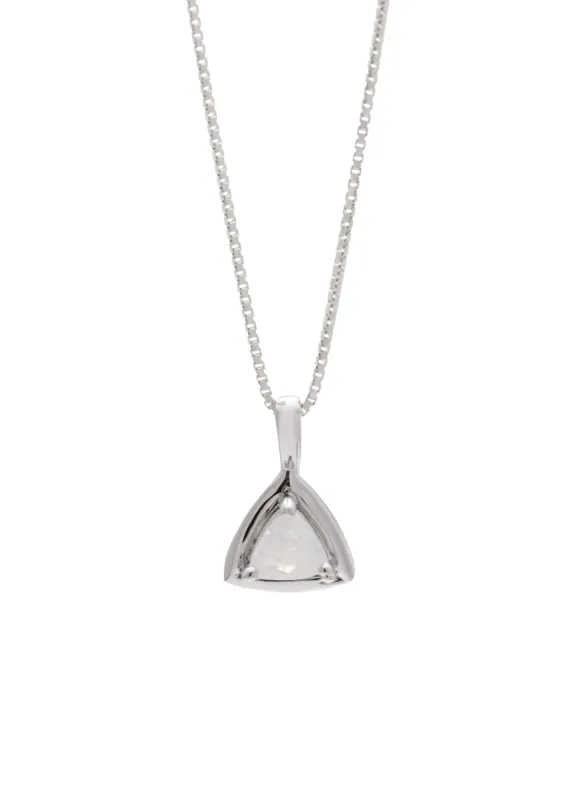 SAMPLE Trillion Necklace Rhodium made by Sarah Mulder Jewelry