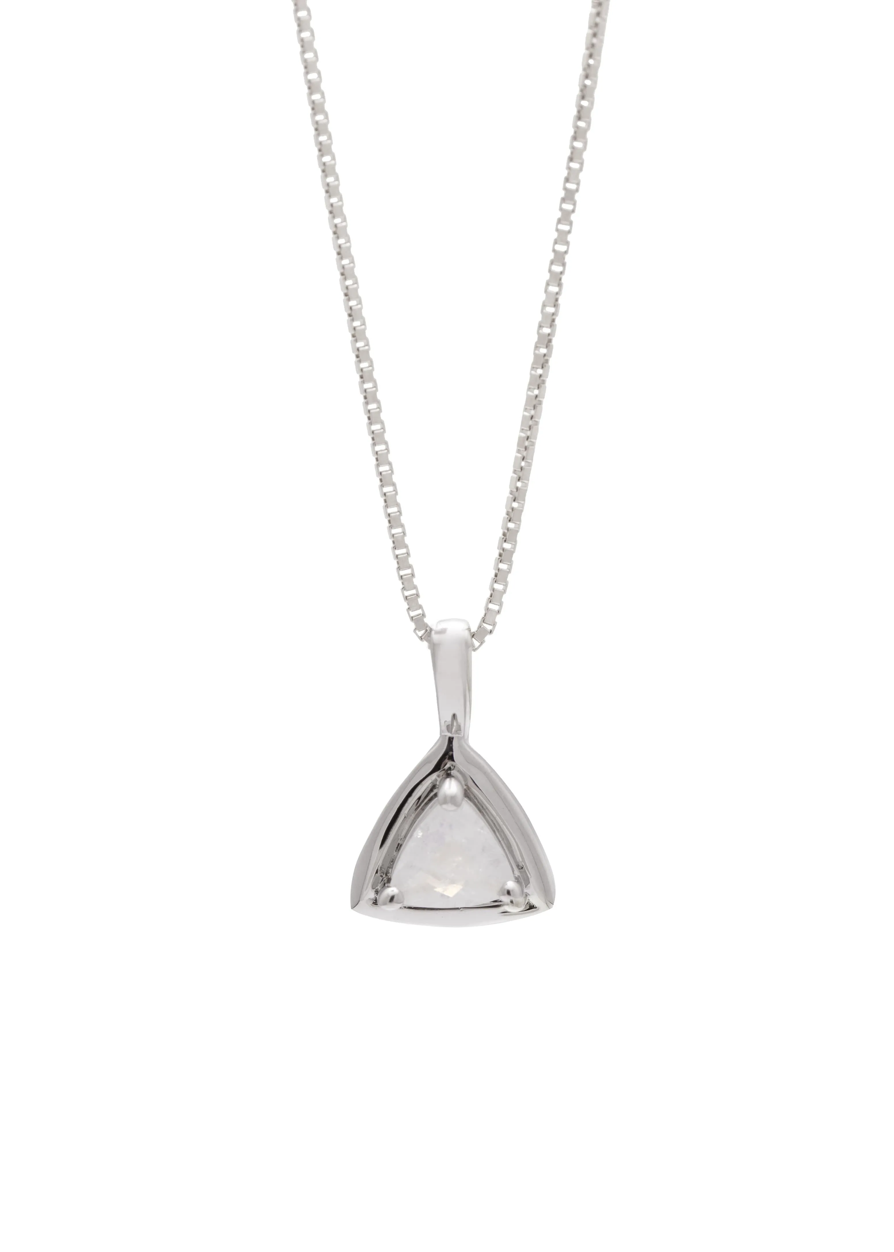 SAMPLE Trillion Necklace Rhodium sold by Sarah Mulder Jewelry