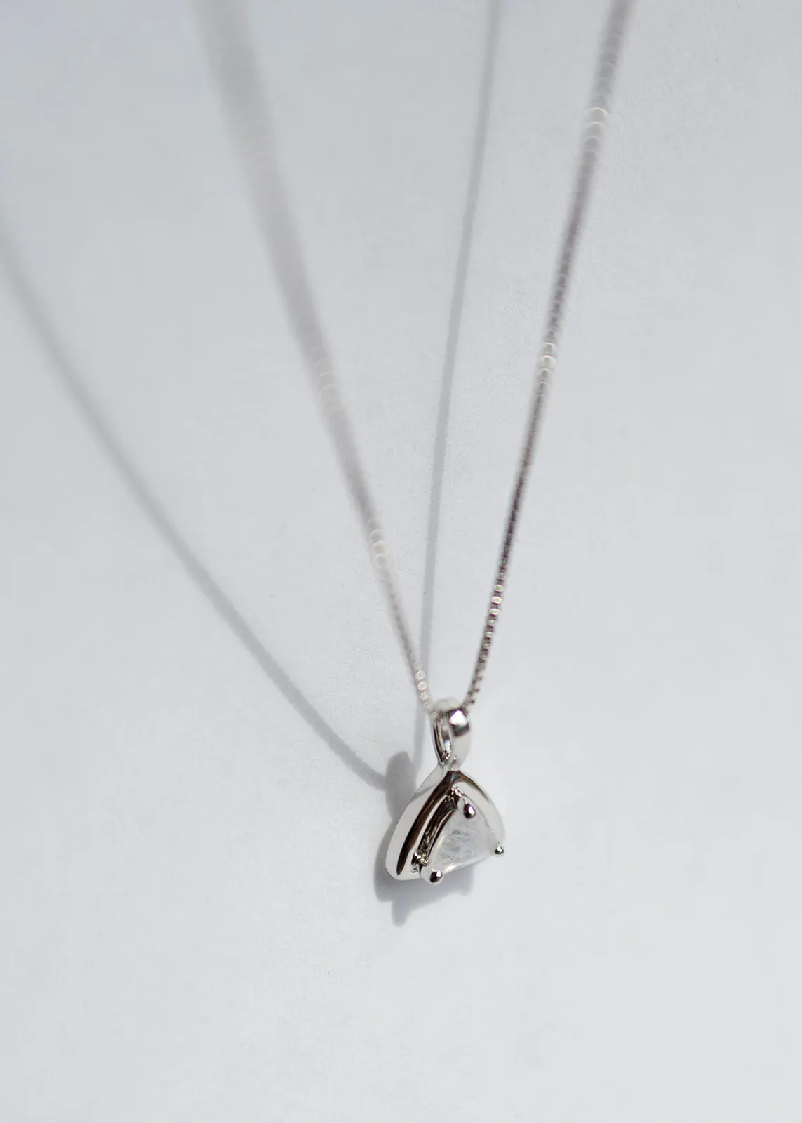 SAMPLE Trillion Necklace Rhodium sold by Sarah Mulder Jewelry product image thumbnail 4