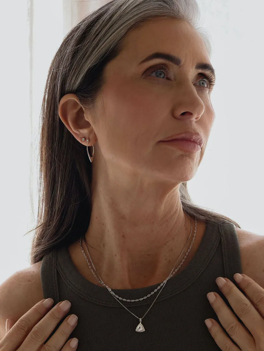 SAMPLE Trillion Necklace Rhodium sold by Sarah Mulder Jewelry product image thumbnail 2