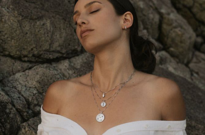 SAMPLE Helen Necklace Rhodium sold by Sarah Mulder Jewelry product image thumbnail 4