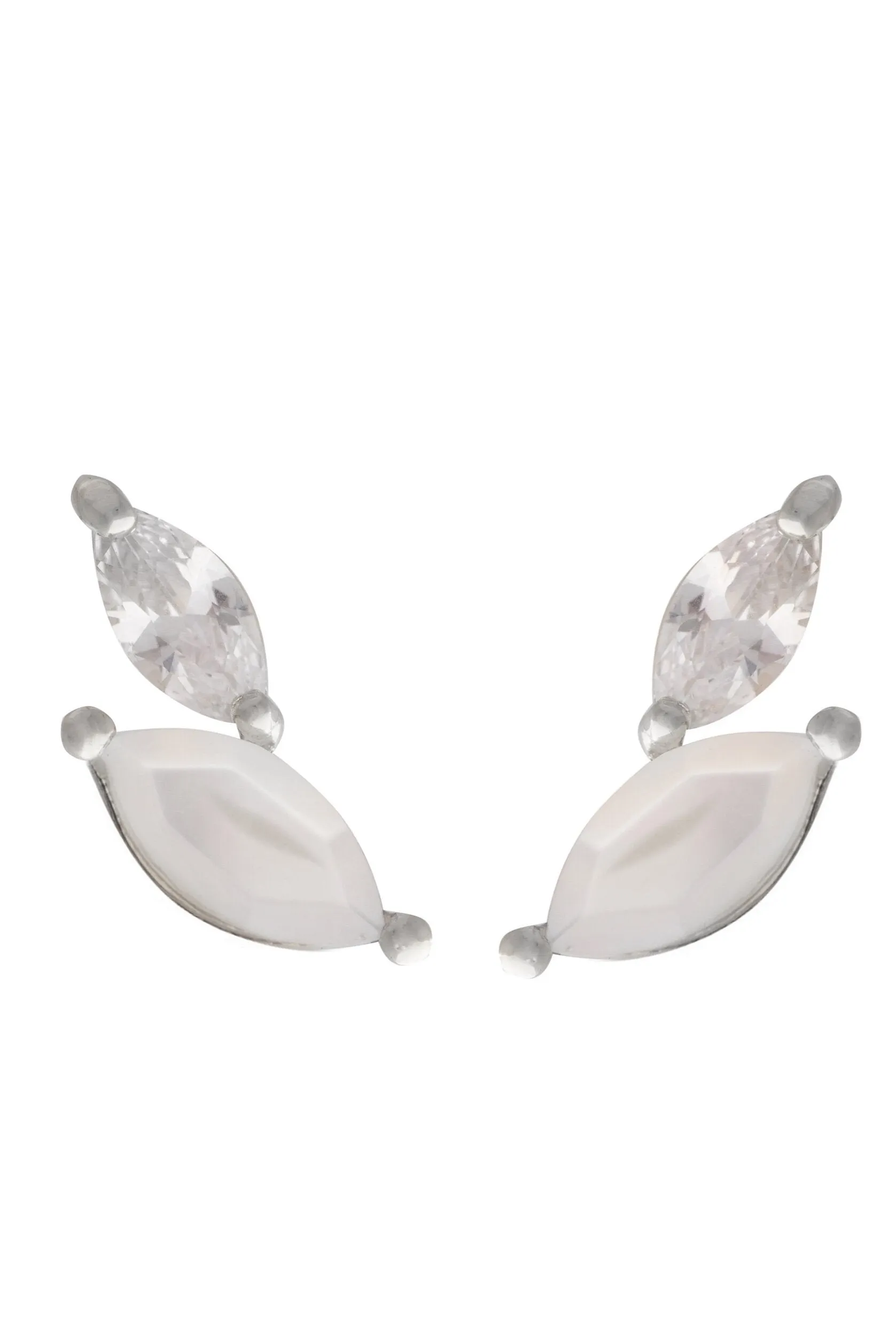 SAMPLE Christine Studs Rhodium sold by Sarah Mulder Jewelry