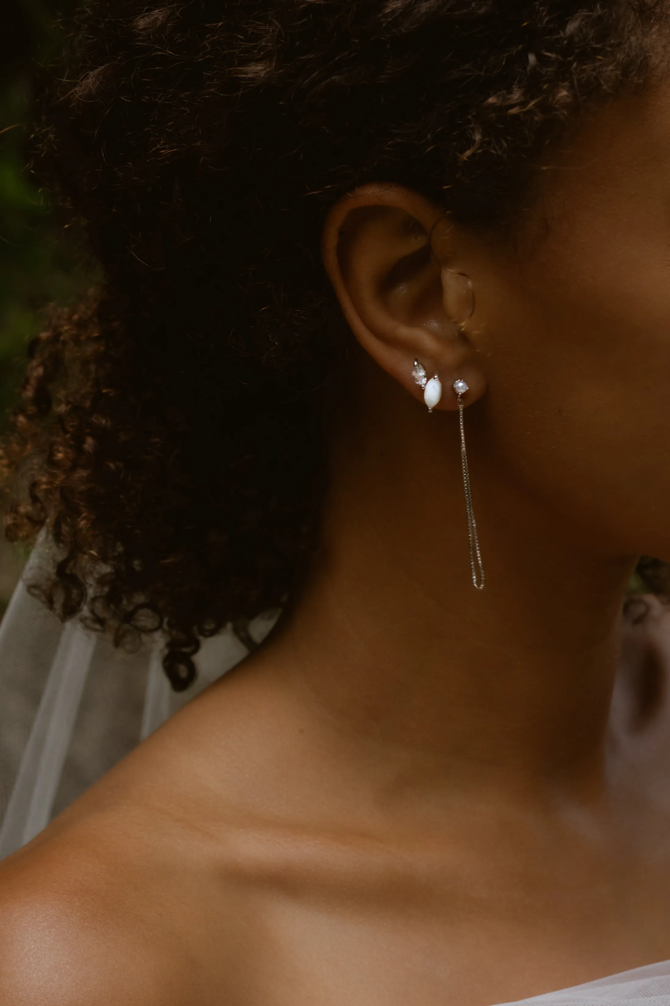 SAMPLE Christine Studs Rhodium sold by Sarah Mulder Jewelry product image thumbnail 3