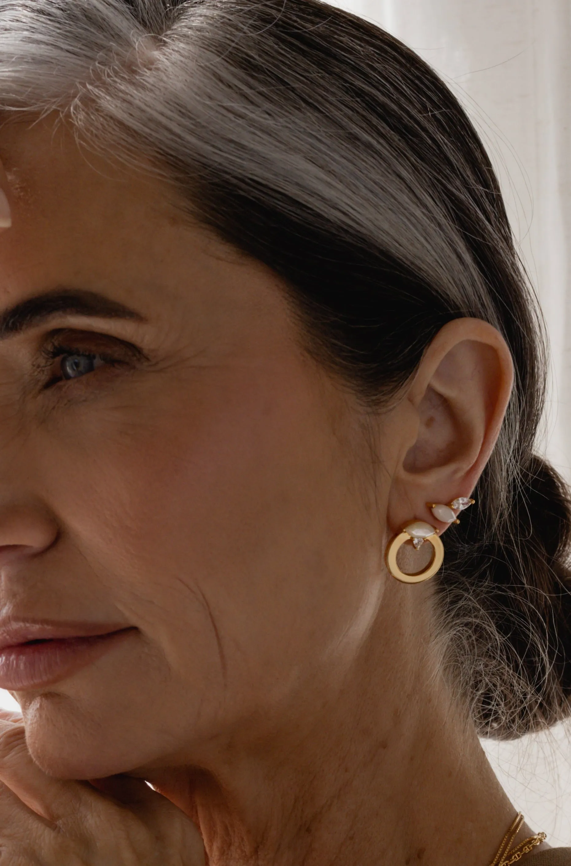 SAMPLE Christine Studs Rhodium sold by Sarah Mulder Jewelry product image thumbnail 2