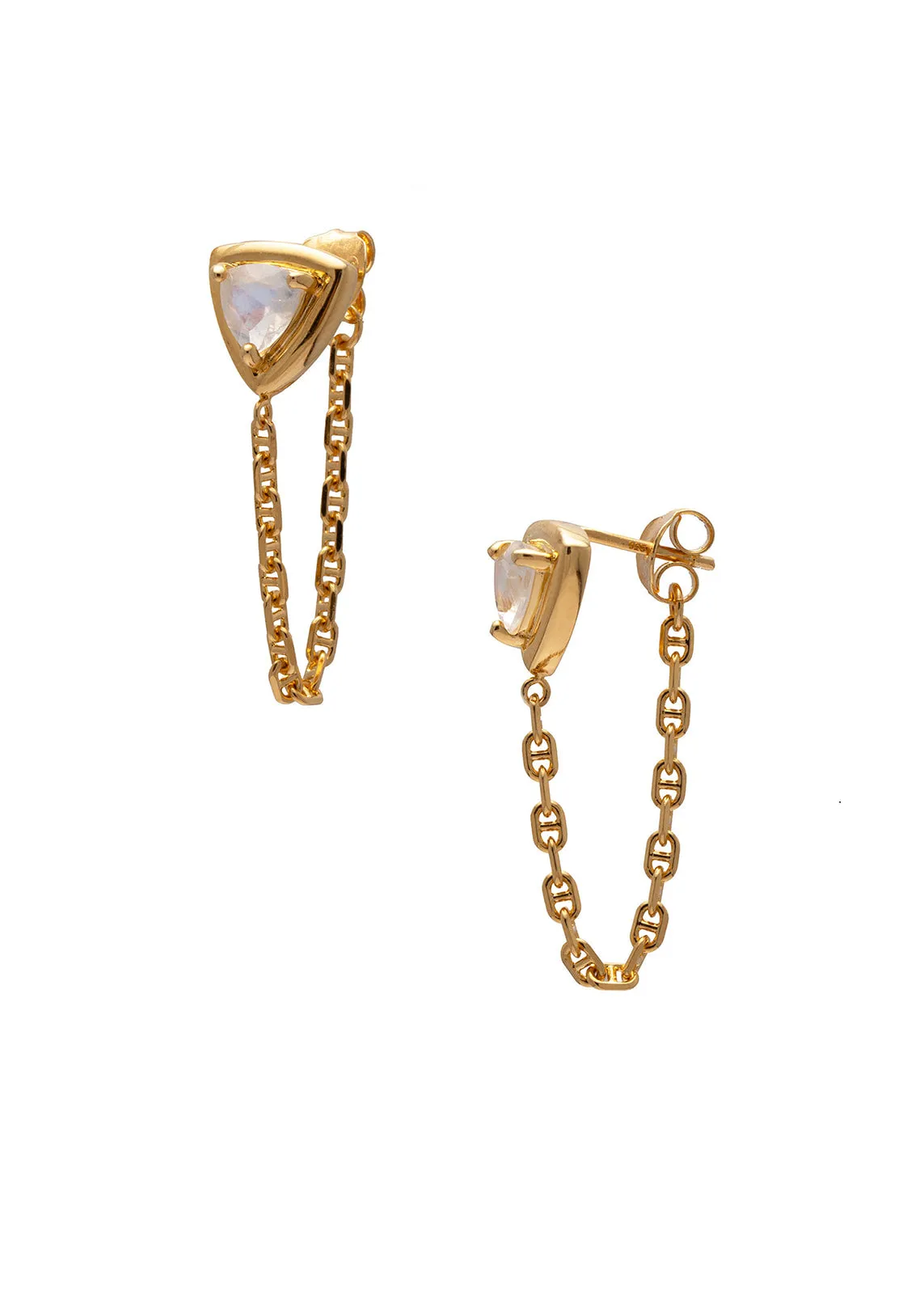 SAMPLE Trillion Earrings Gold sold by Sarah Mulder Jewelry