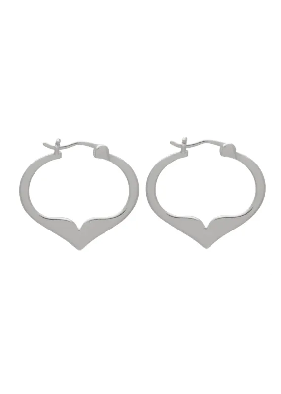 SAMPLE Liv Hoops Small Rhodium sold by Sarah Mulder Jewelry