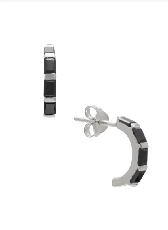 SAMPLE Grace Demi Hoops Rhodium sold by Sarah Mulder Jewelry