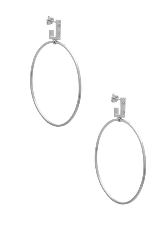 Remedy Large Hoops Silver made by Sarah Mulder Jewelry