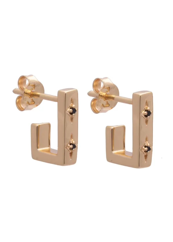 Riley Earrings Gold made by Sarah Mulder Jewelry