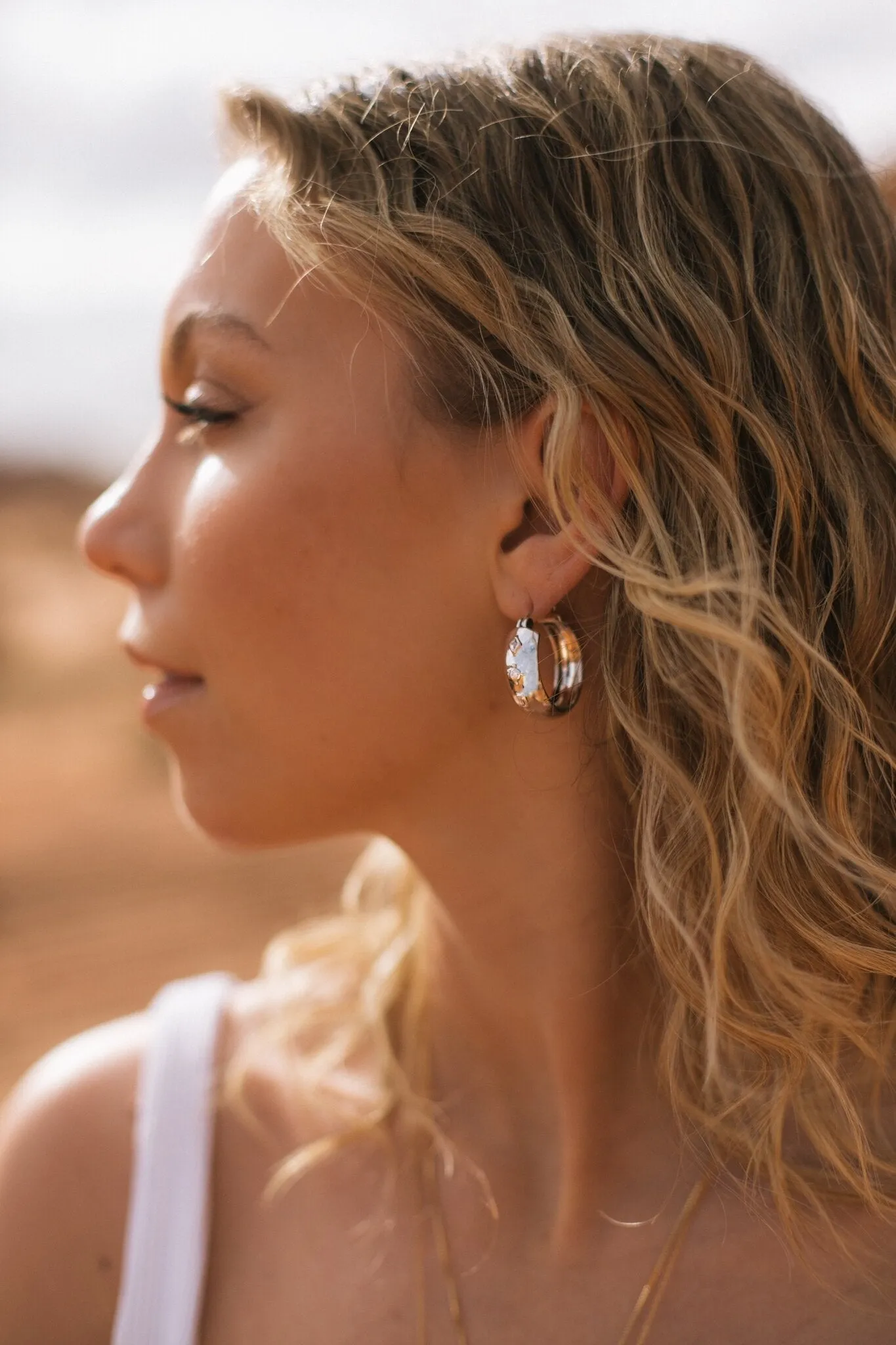 SAMPLE Made of Stars Hoops Gold sold by Sarah Mulder Jewelry product image thumbnail 3