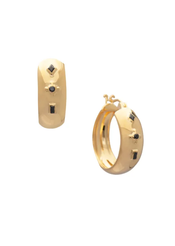 SAMPLE Made of Stars Hoops Gold sold by Sarah Mulder Jewelry