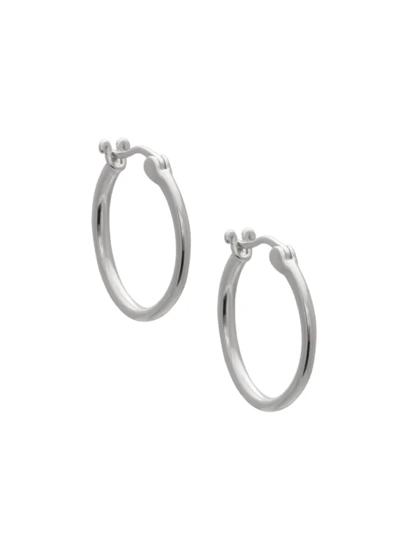 SAMPLE Leo Hoops 20mm Silver made by Sarah Mulder Jewelry
