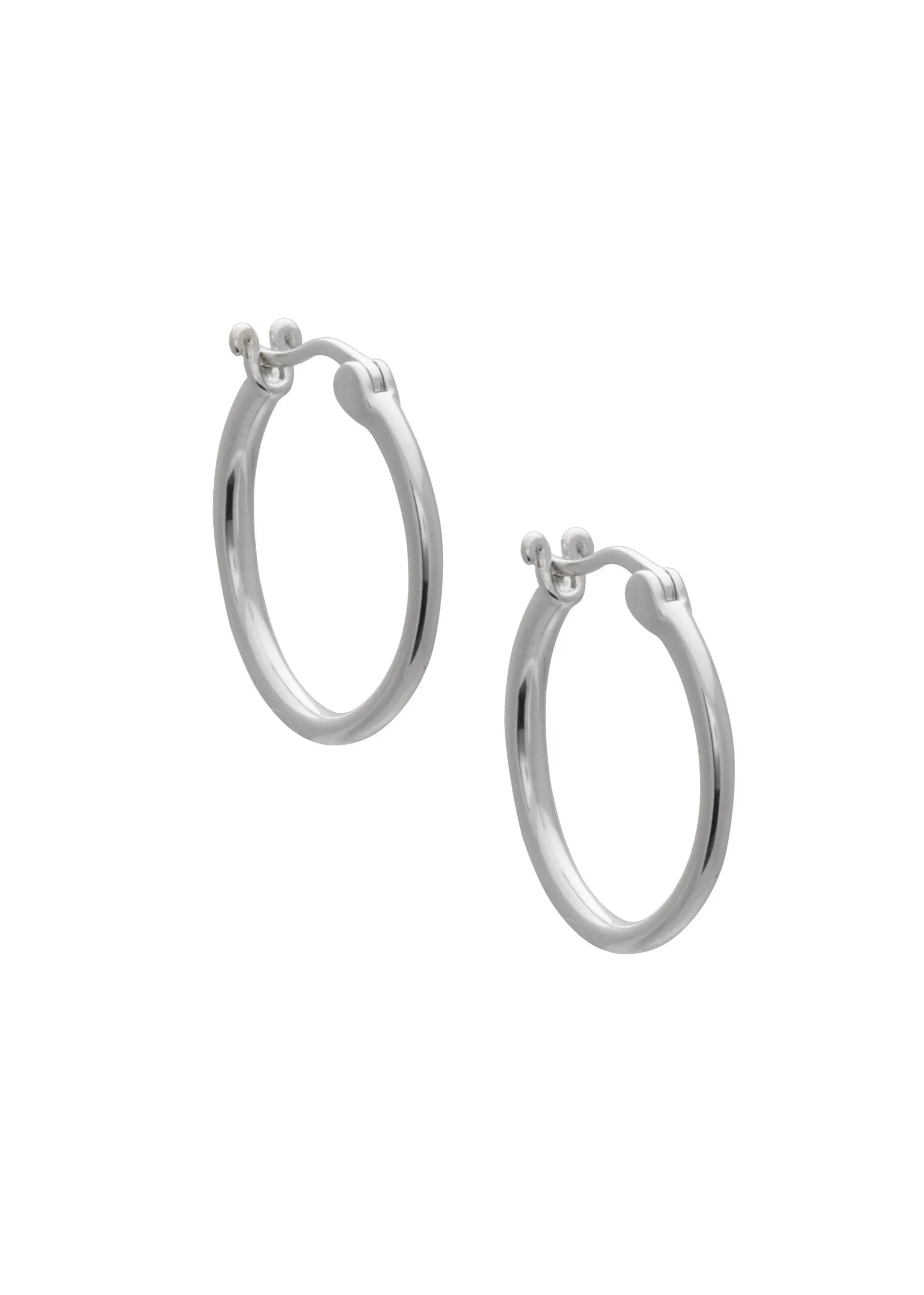 SAMPLE Leo Hoops 20mm Silver sold by Sarah Mulder Jewelry