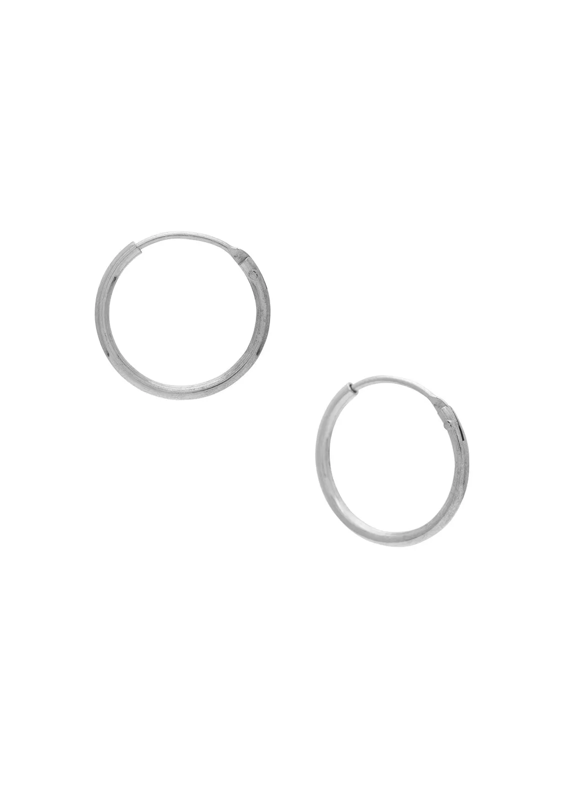 Endless Hoops 12mm Rhodium sold by Sarah Mulder Jewelry