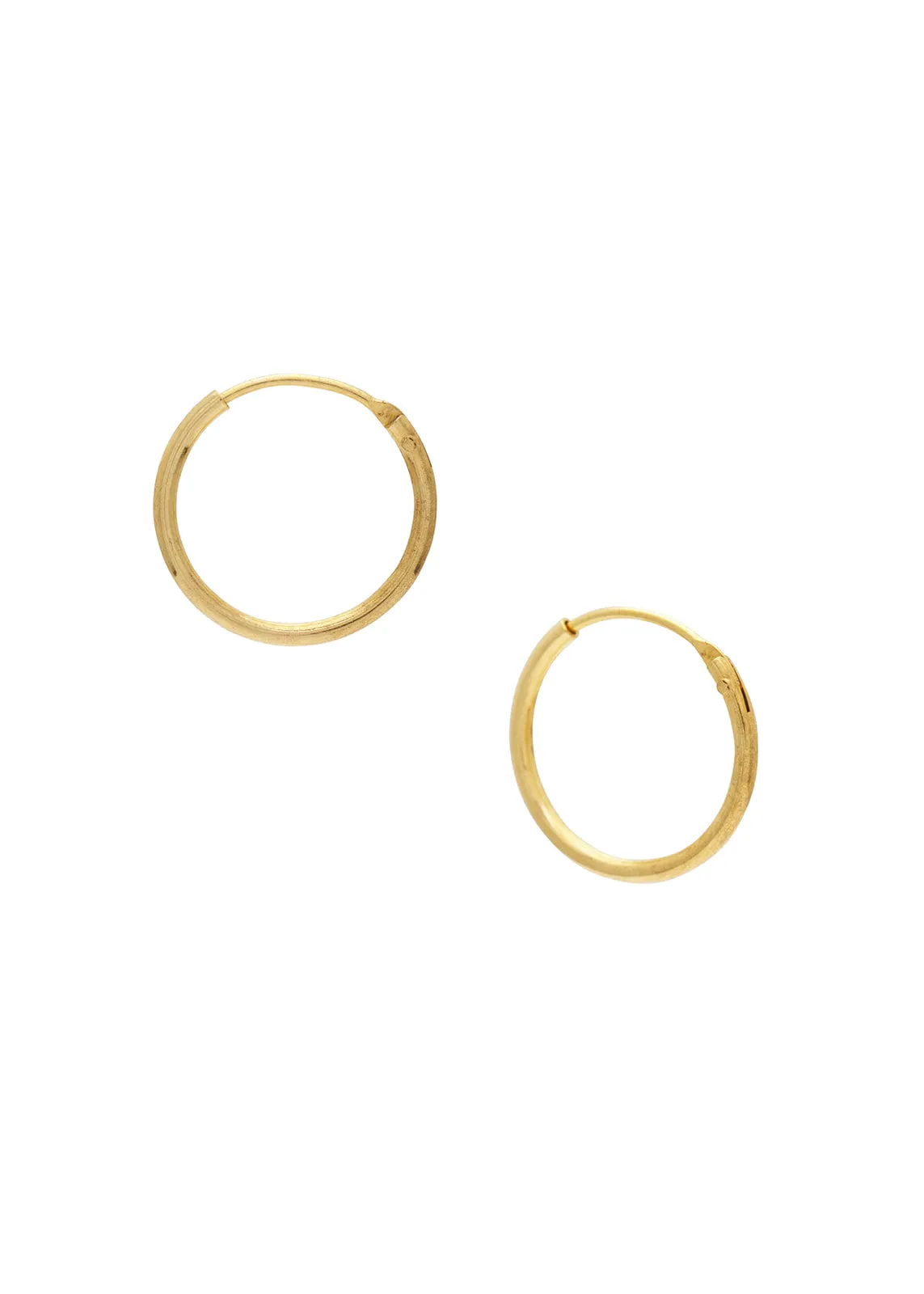 Endless hoops 12mm Gold sold by Sarah Mulder Jewelry