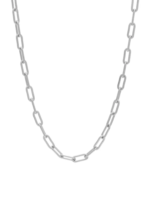 Paper Clip Chain Rhodium sold by Sarah Mulder Jewelry