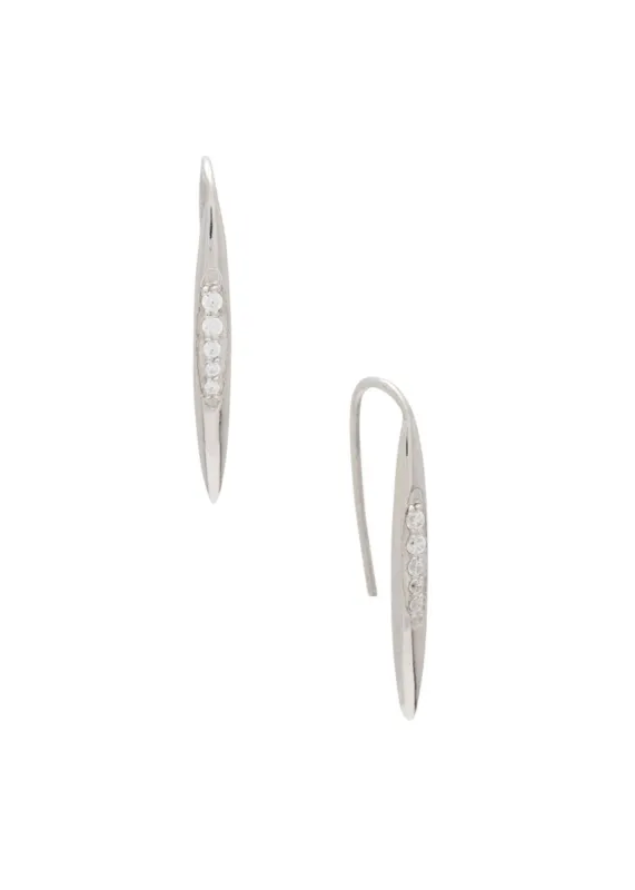 Shift Earrings Large Rhodium made by Sarah Mulder Jewelry