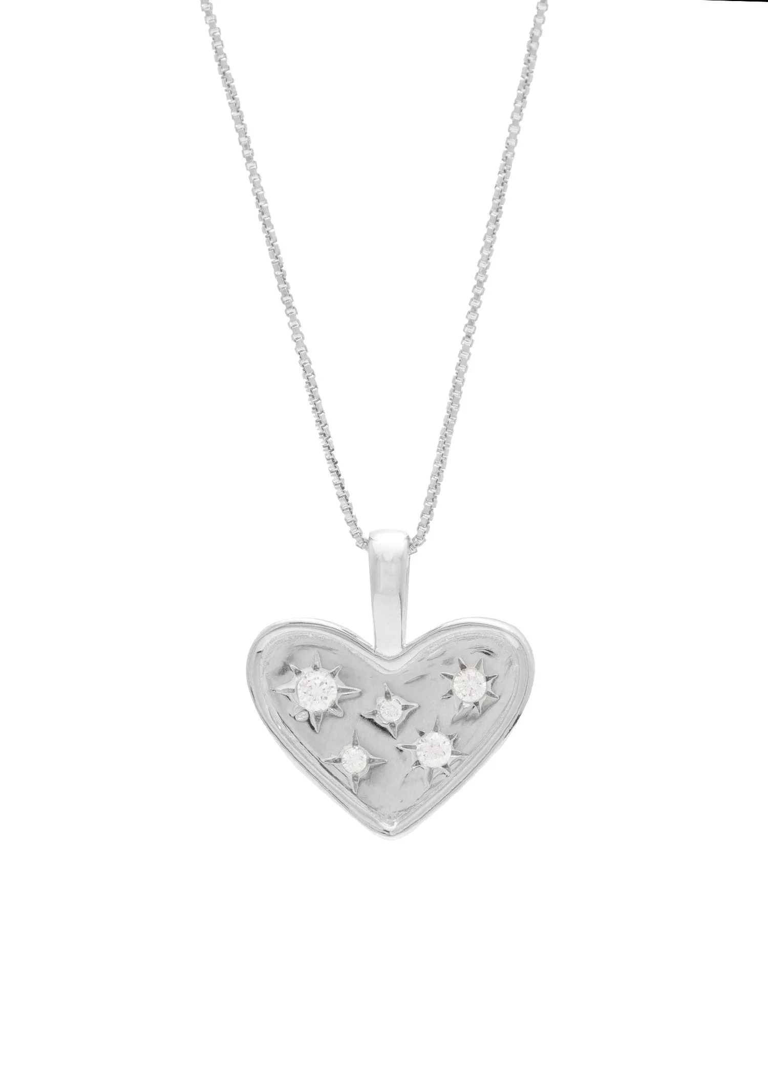 Lucky Stars Heart Rhodium sold by Sarah Mulder Jewelry