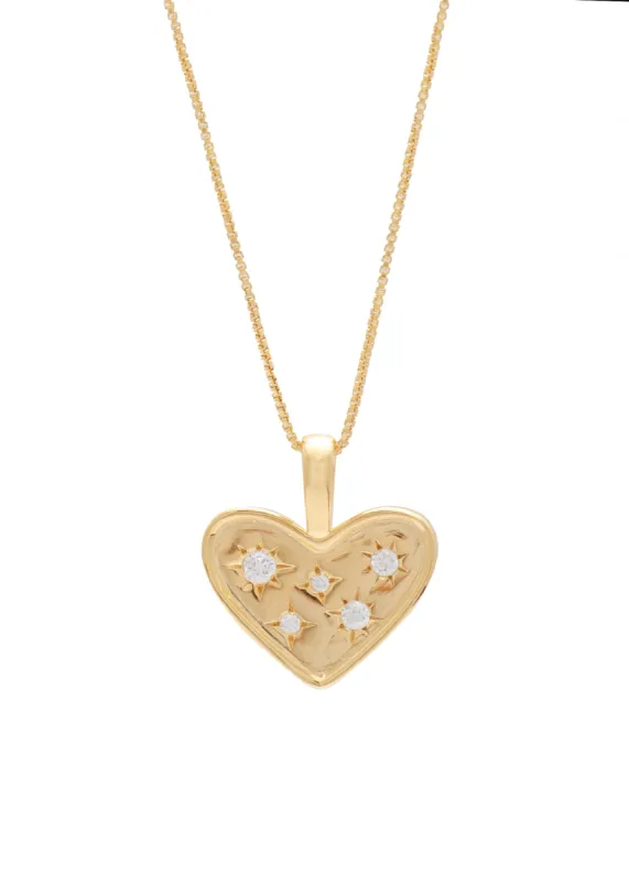 Lucky Stars Heart Gold made by Sarah Mulder Jewelry