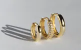 Everyday 11mm Click-In Hoops Gold sold by Sarah Mulder Jewelry