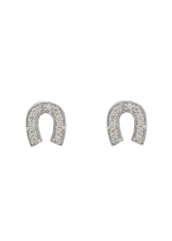 Horseshoe Studs Rhodium sold by Sarah Mulder Jewelry