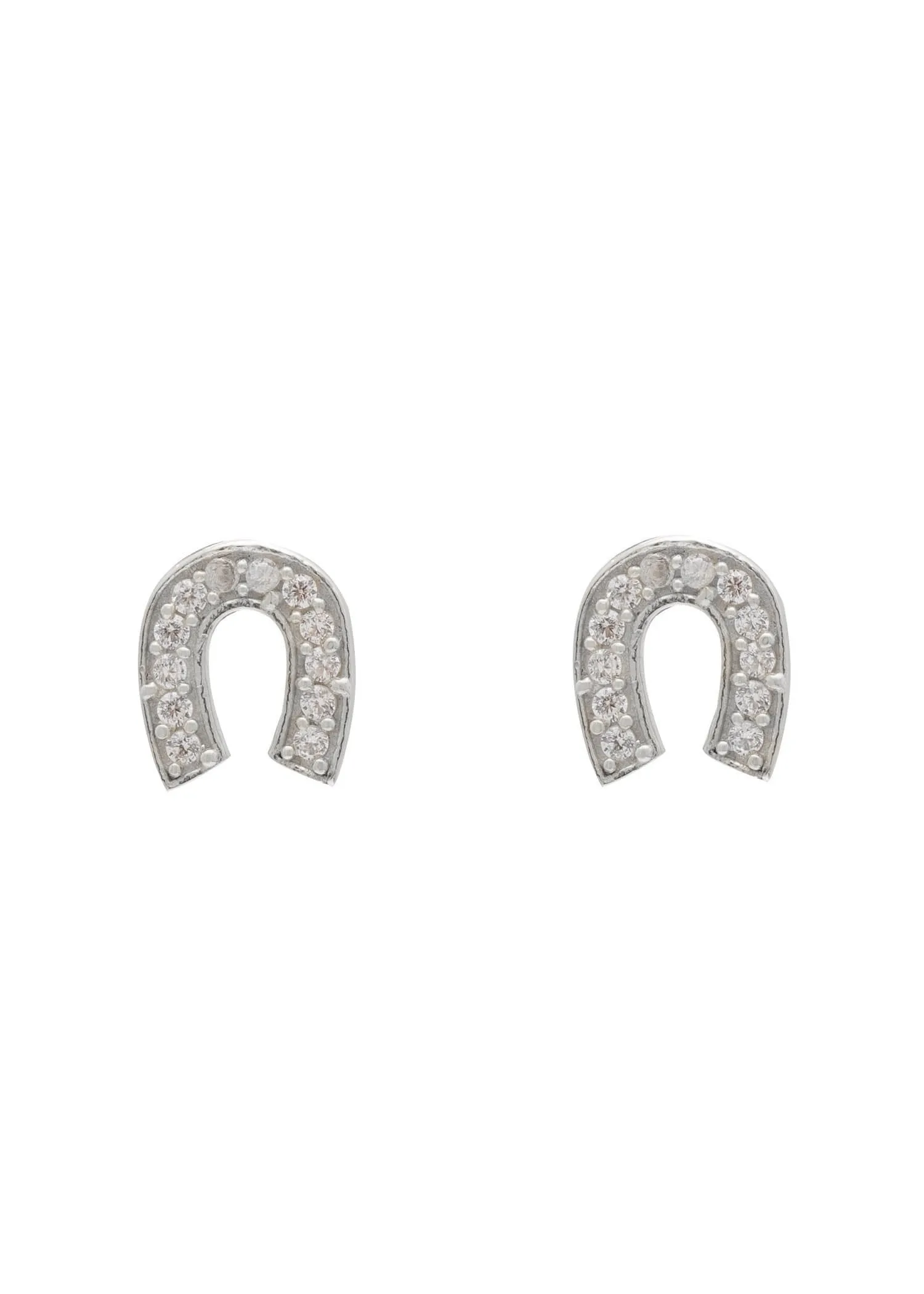 Horseshoe Studs Rhodium sold by Sarah Mulder Jewelry