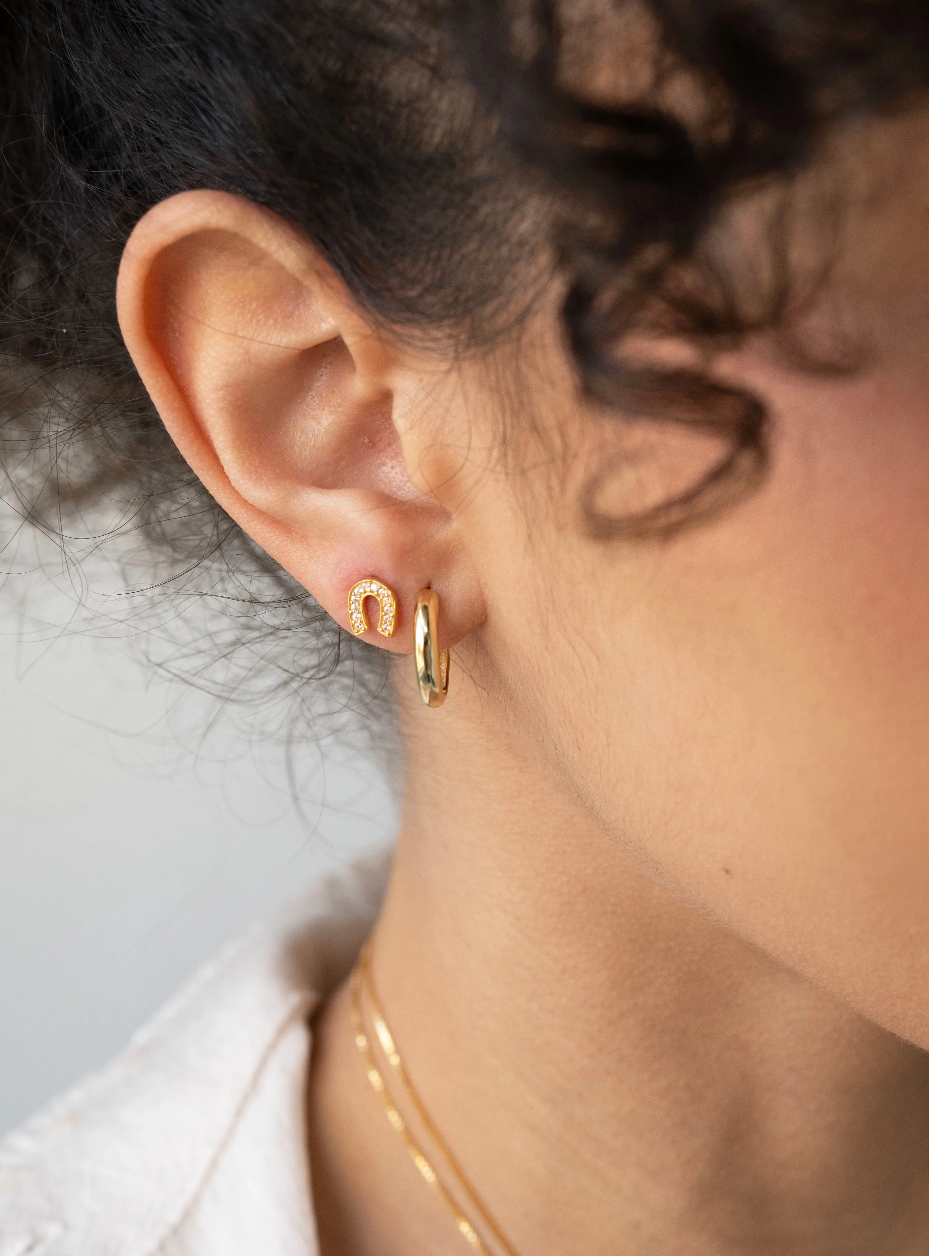 Horseshoe Studs Gold sold by Sarah Mulder Jewelry product image thumbnail 4