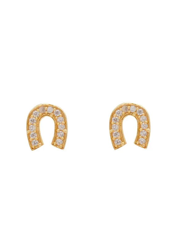 Horseshoe Studs Gold sold by Sarah Mulder Jewelry