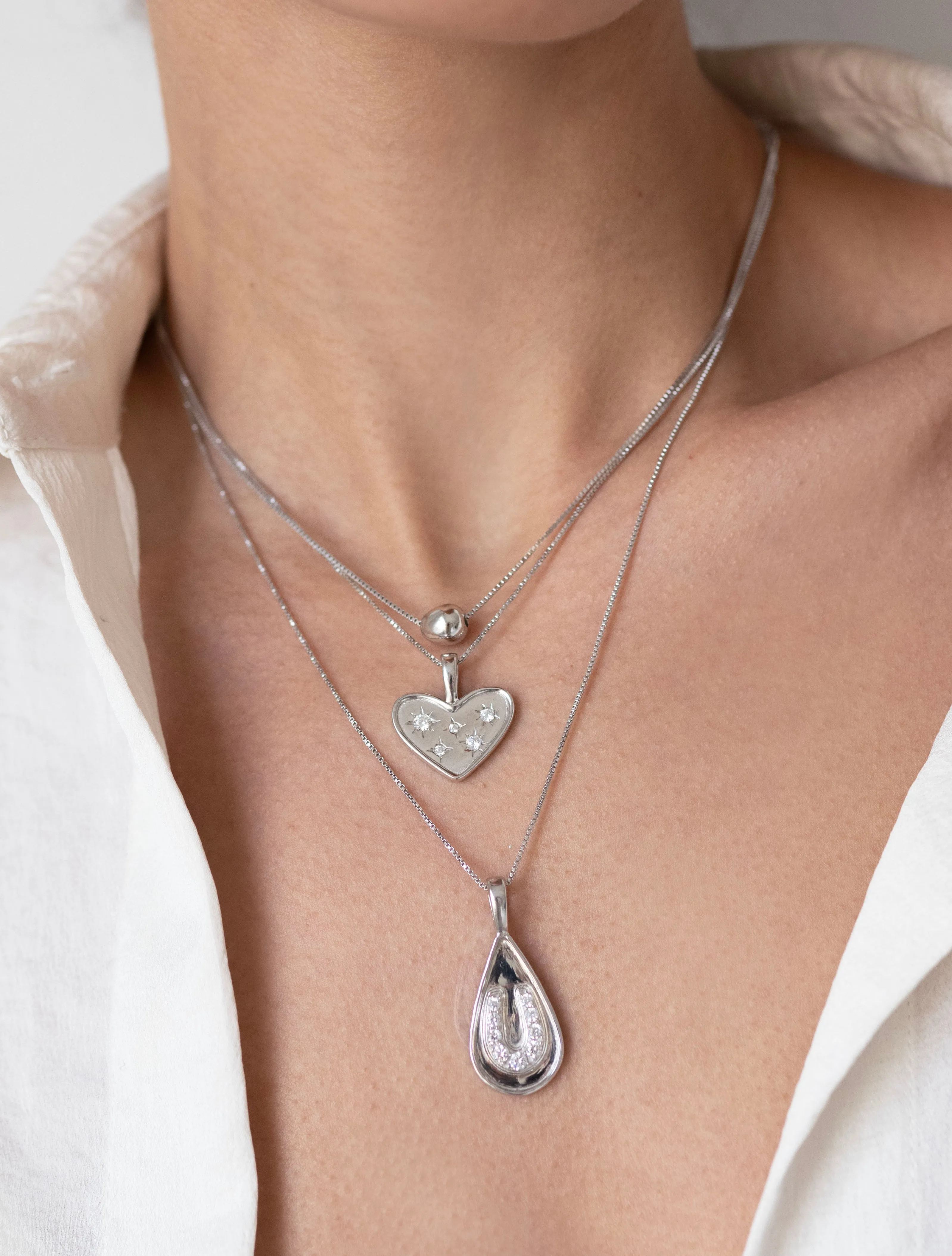 Horseshoe Necklace Rhodium sold by Sarah Mulder Jewelry product image thumbnail 2