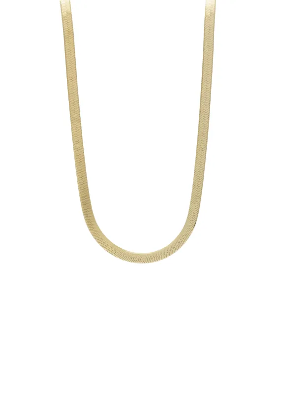 Harlow Herringbone Necklace Gold sold by Sarah Mulder Jewelry
