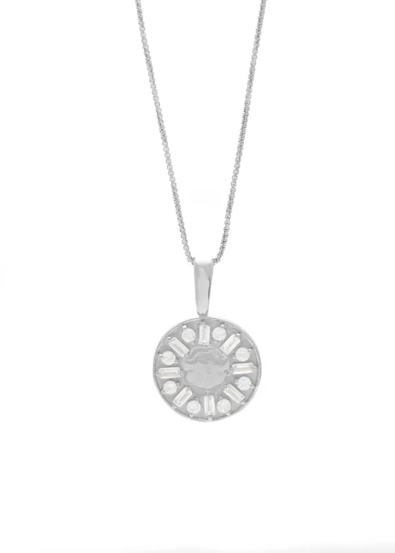 Zenia Necklace Rhodium sold by Sarah Mulder Jewelry