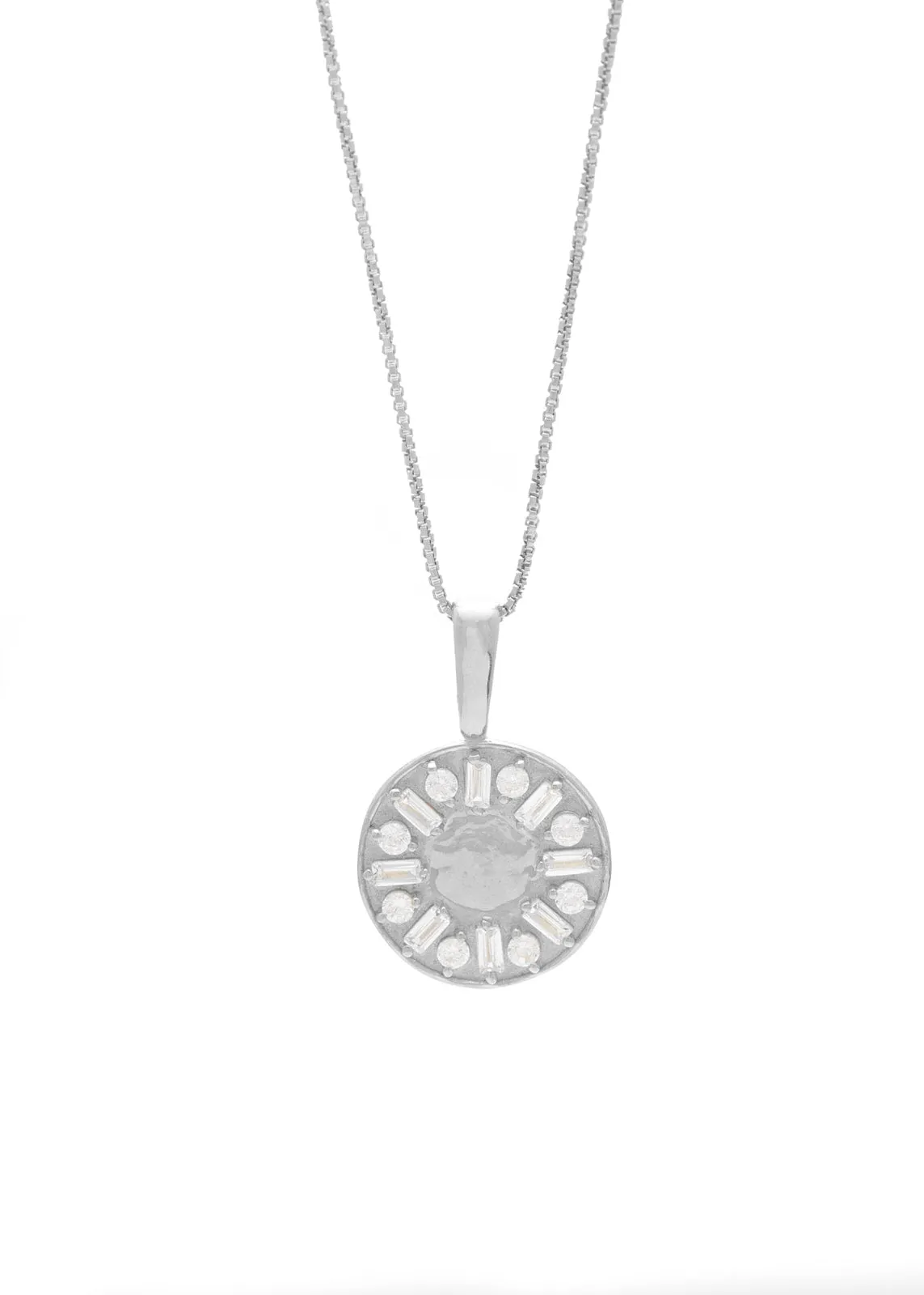 Zenia Necklace Rhodium sold by Sarah Mulder Jewelry