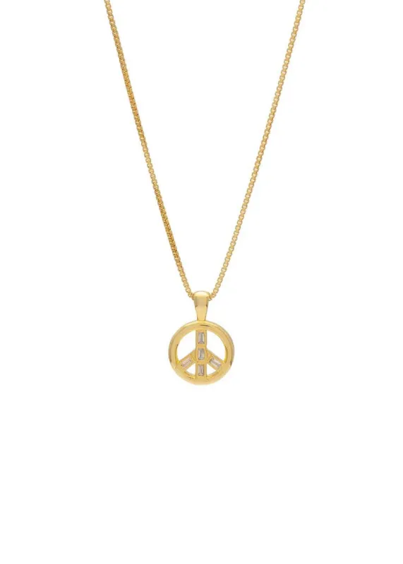 Peace Sign Necklace Gold sold by Sarah Mulder Jewelry