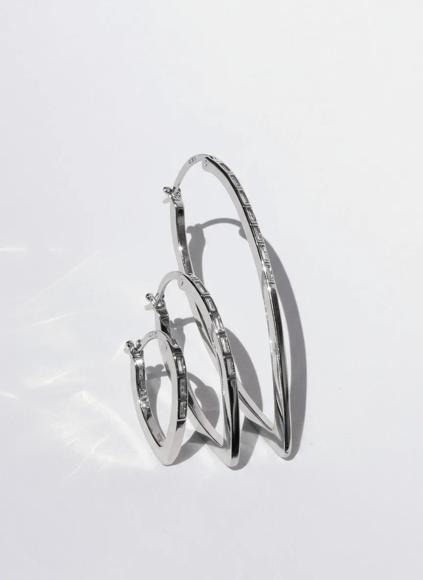Gia Medium Earrings Rhodium sold by Sarah Mulder Jewelry product image thumbnail 3