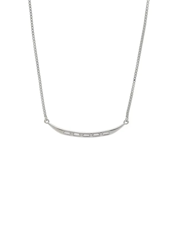 Gia Necklace Rhodium sold by Sarah Mulder Jewelry