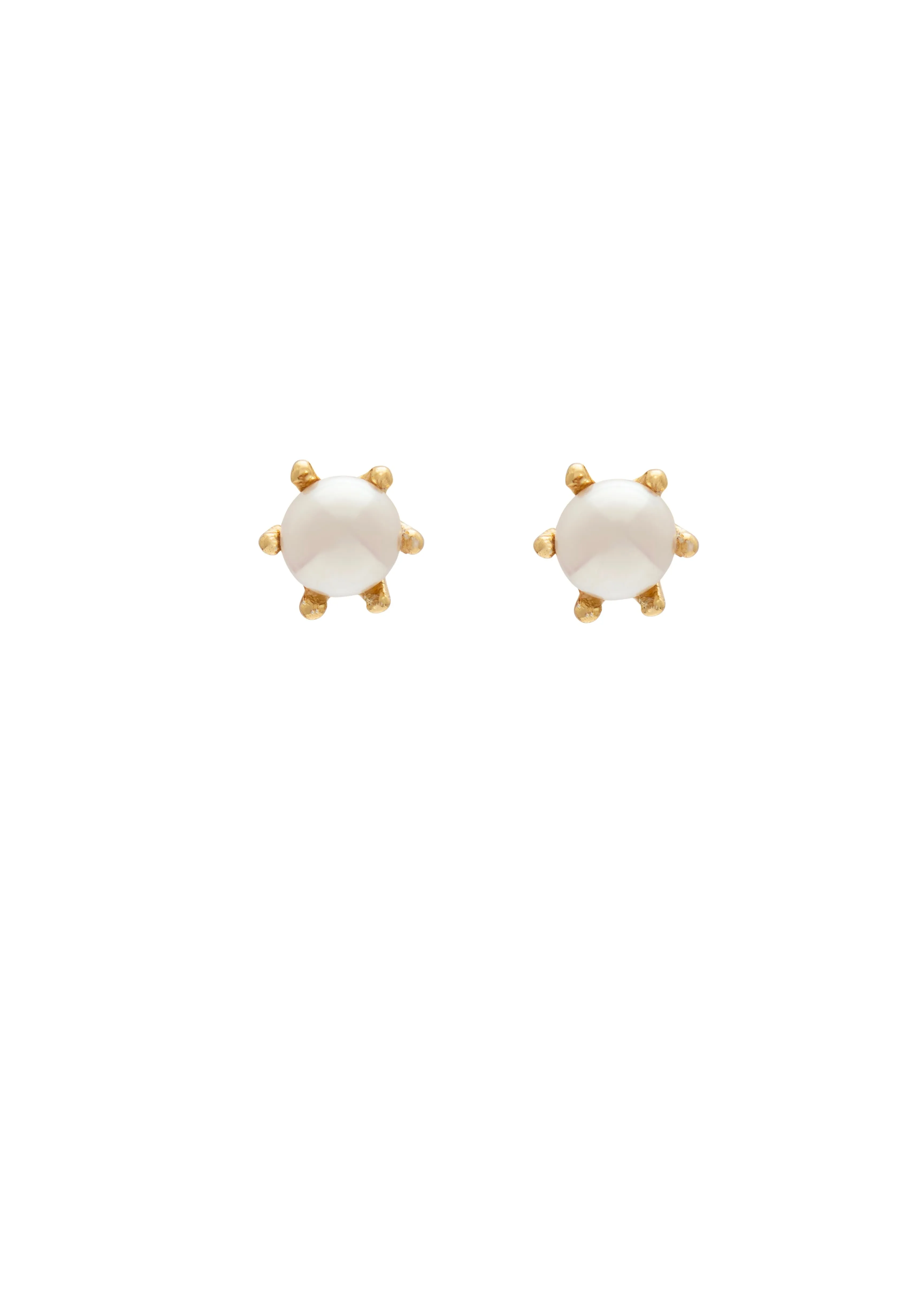 Ava Studs Pearl Gold sold by Sarah Mulder Jewelry