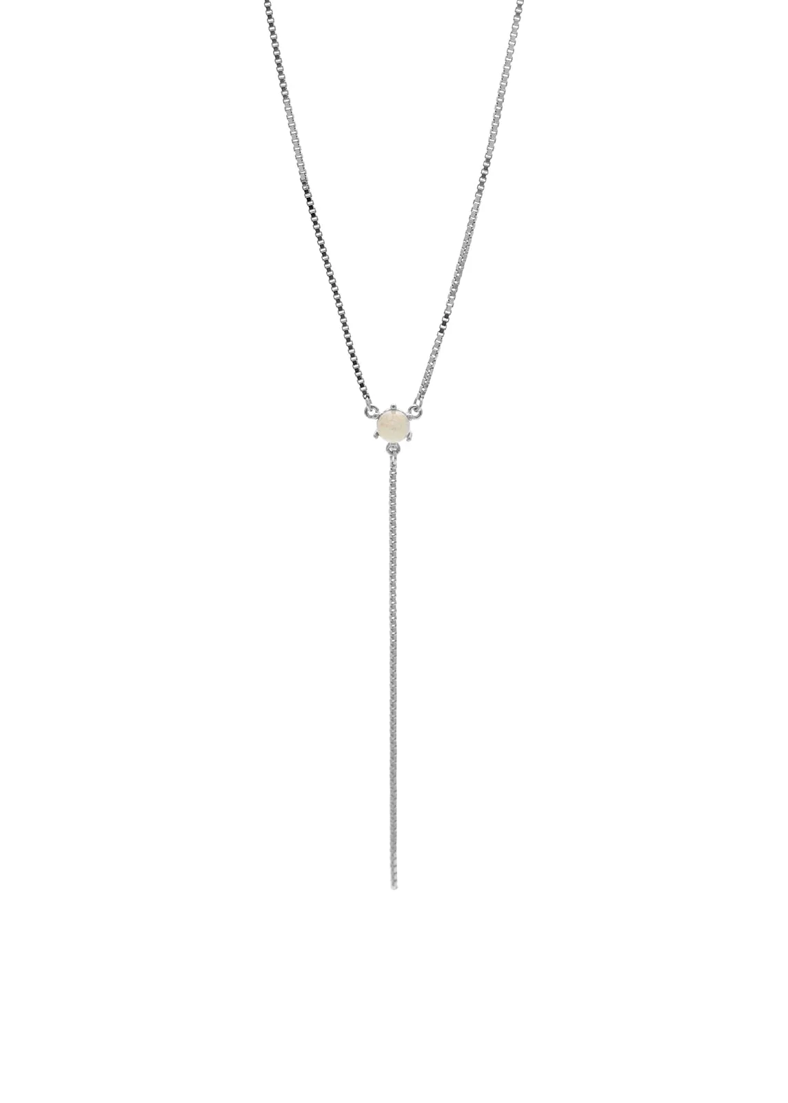 Ava Necklace Rhodium sold by Sarah Mulder Jewelry
