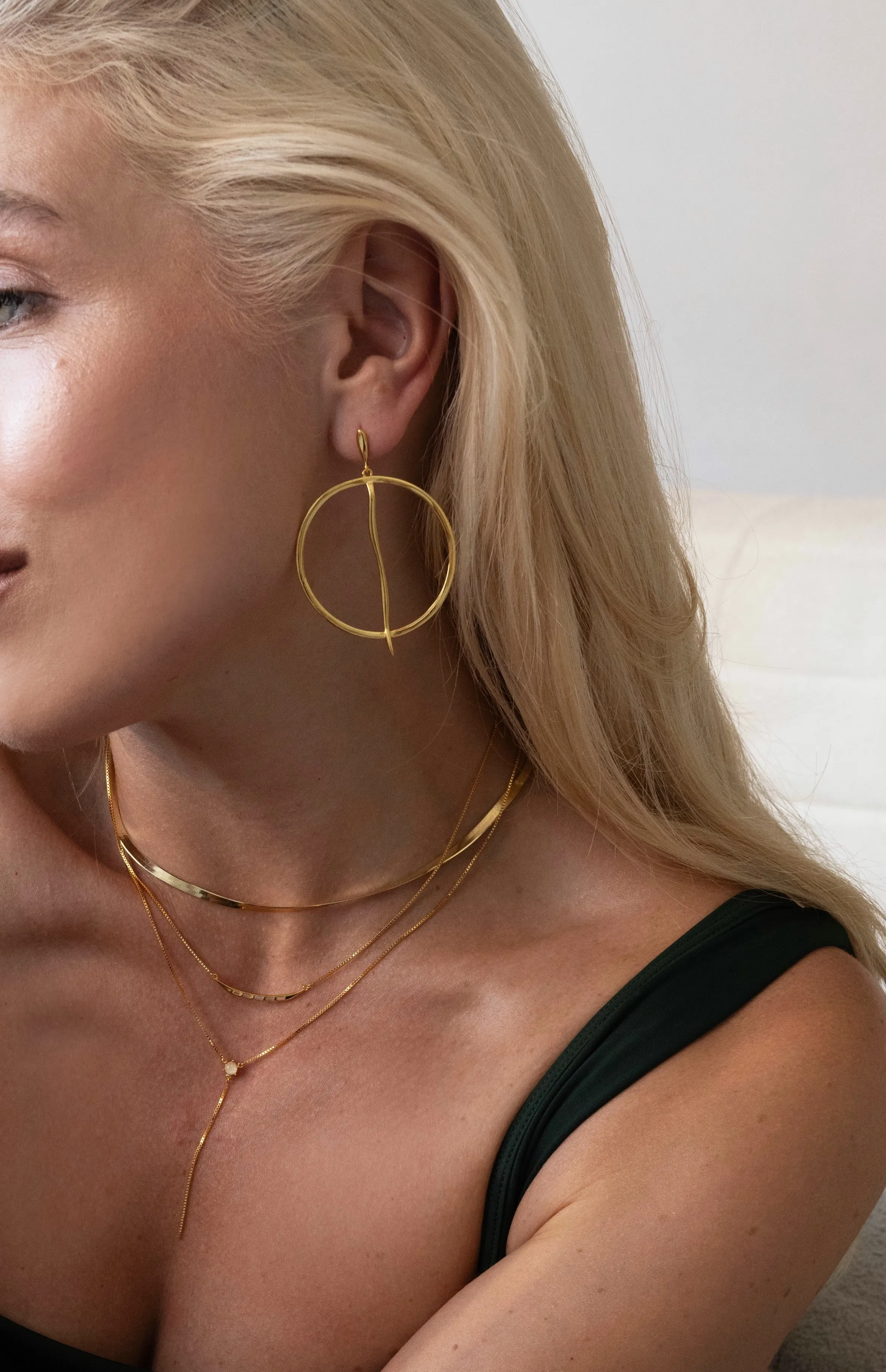 Evora Earrings Gold sold by Sarah Mulder Jewelry product image thumbnail 2