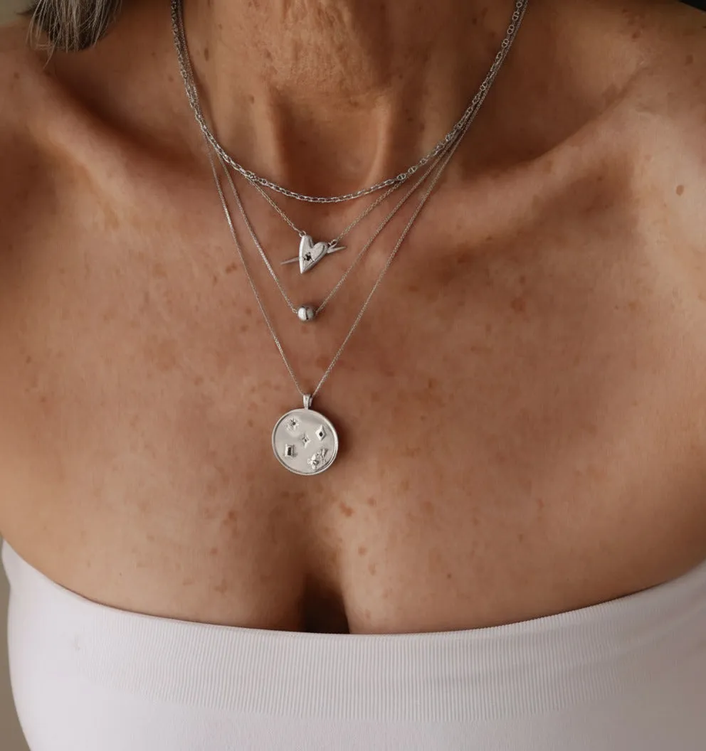 Celeste Necklace Rhodium Onyx sold by Sarah Mulder Jewelry product image thumbnail 2