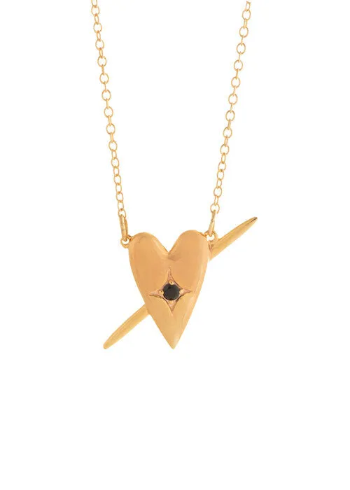 Celeste Necklace Gold Onyx sold by Sarah Mulder Jewelry